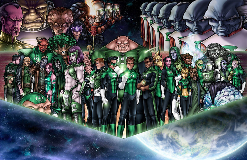 Green Lantern Corps Group — Dramatic