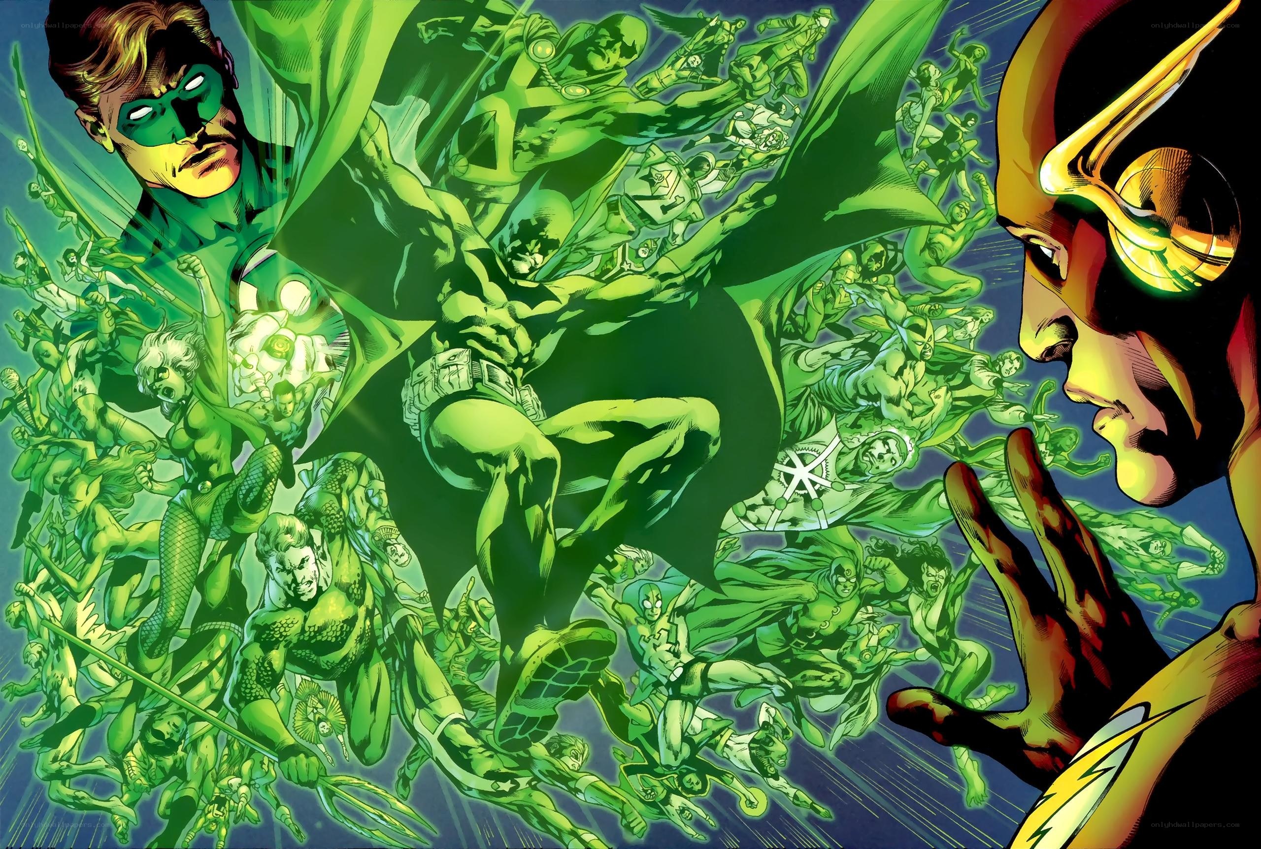 Green Lantern Corps in action