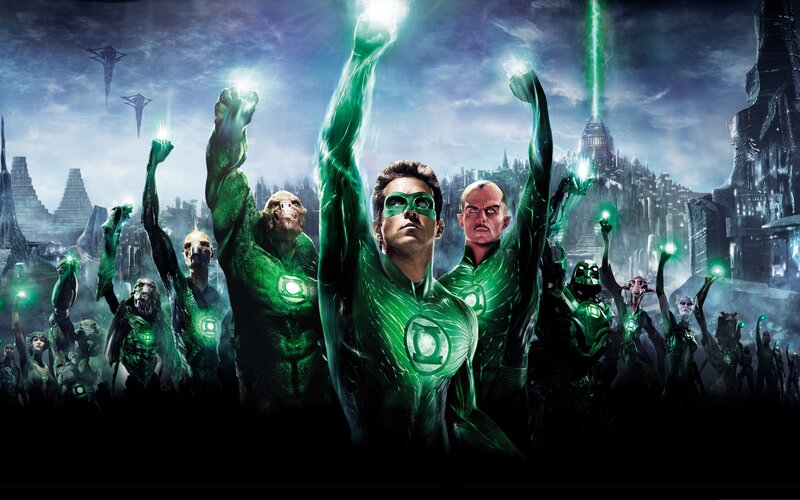 Green Lantern Corps in action