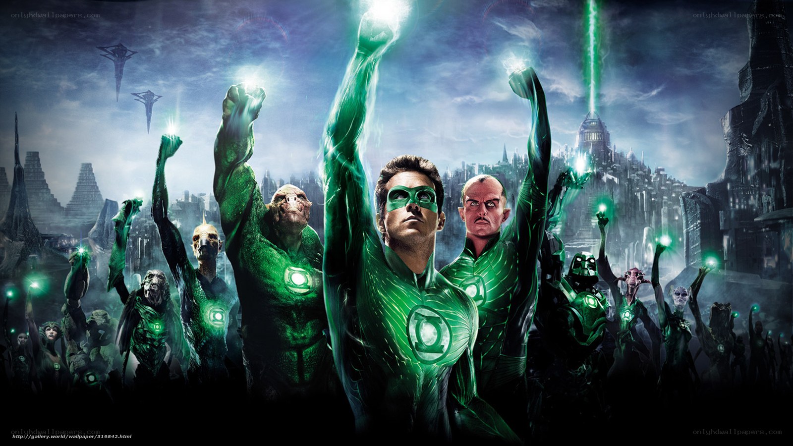 Green Lantern Corps in action