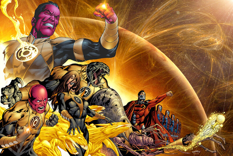 Green Lantern Corps in battle