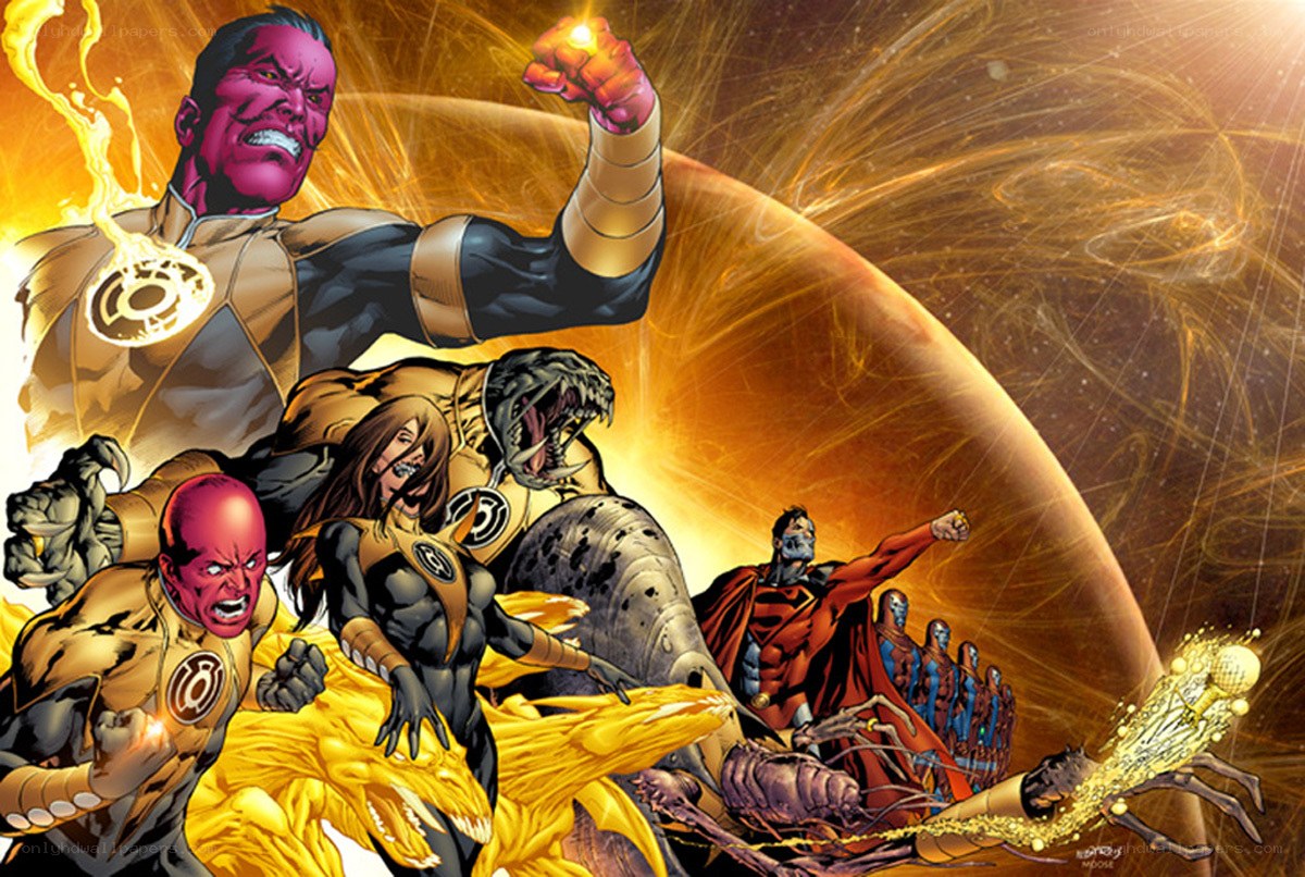 Green Lantern Corps in battle