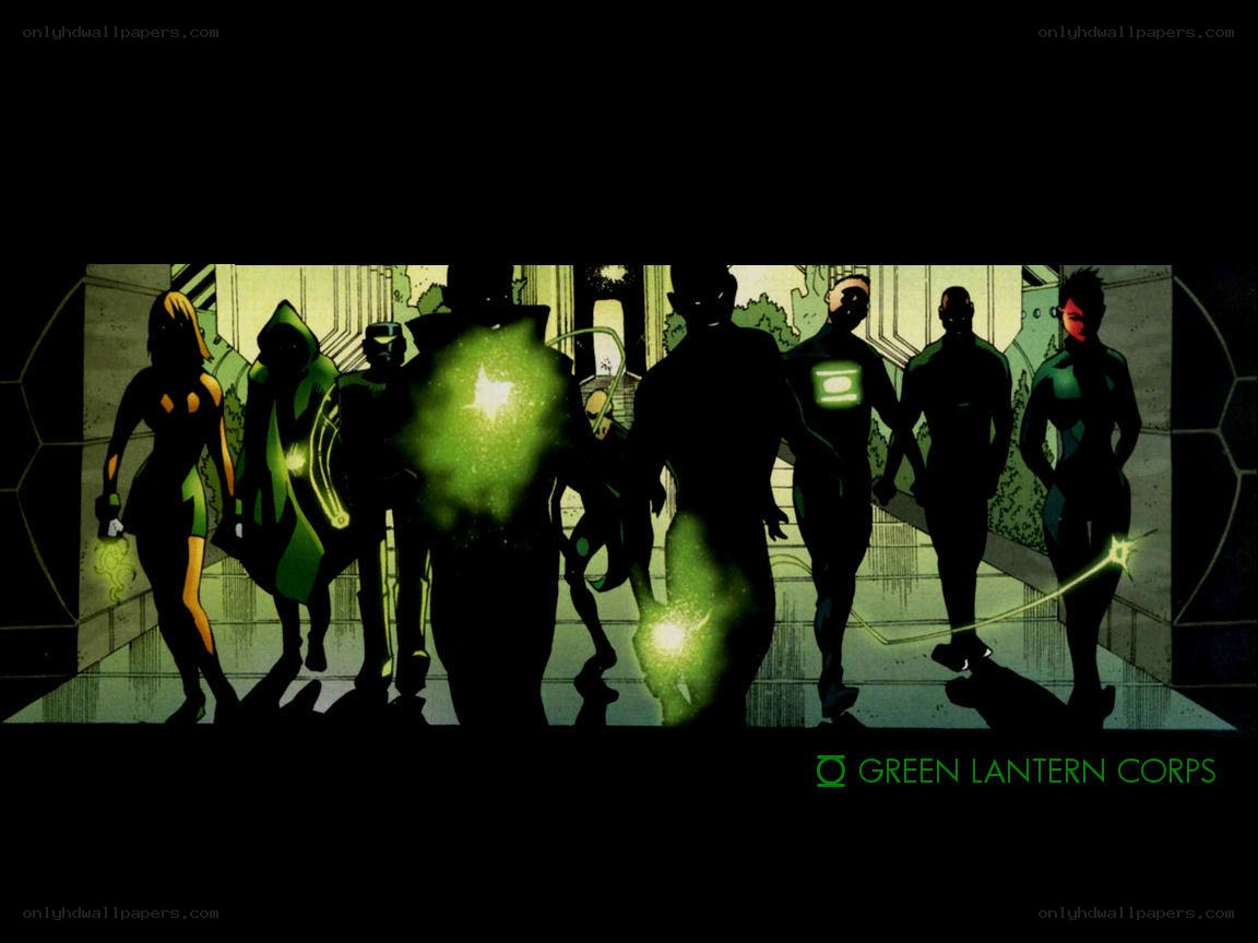 Green Lantern Corps in formation