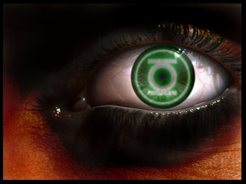 Green Lantern eye close-up