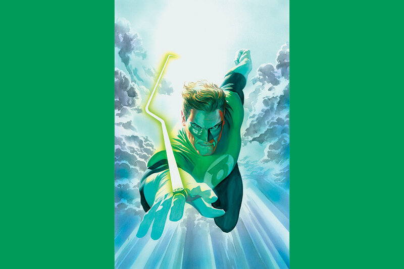 Green Lantern Flying — Dramatic, Comic, Superhero