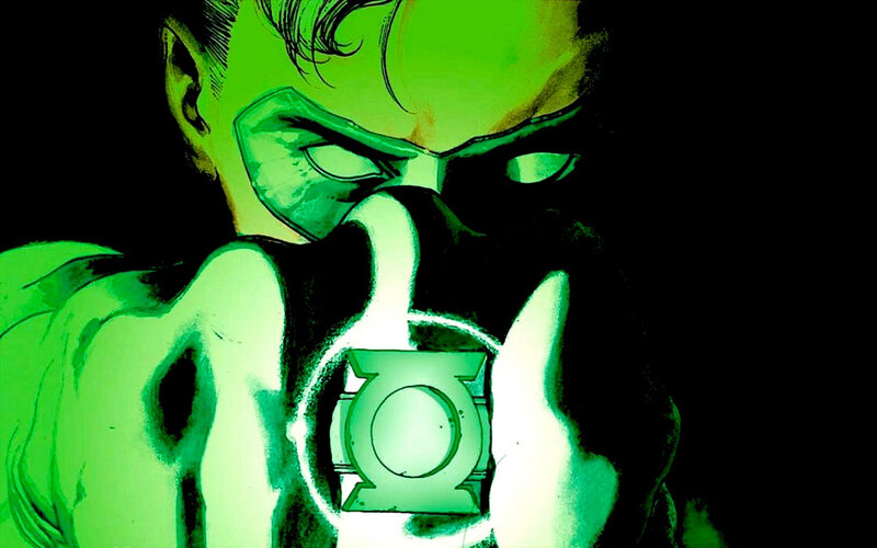 Green Lantern in action