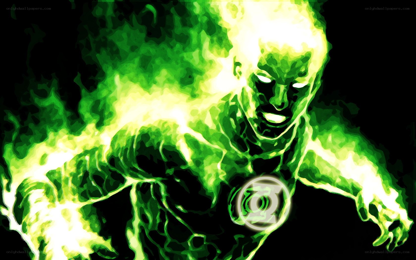 Green Lantern in action
