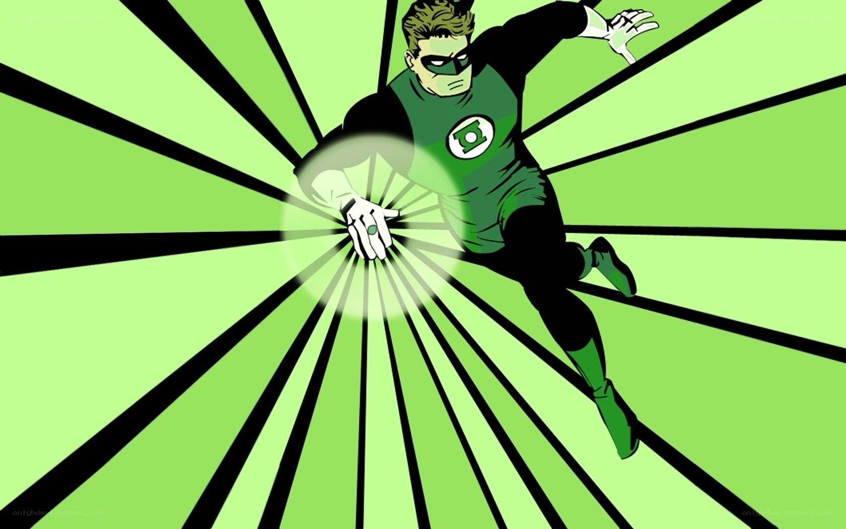 Green Lantern in action