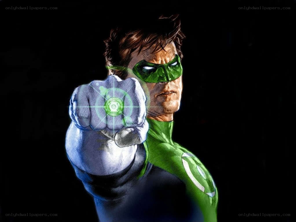 Green Lantern in action