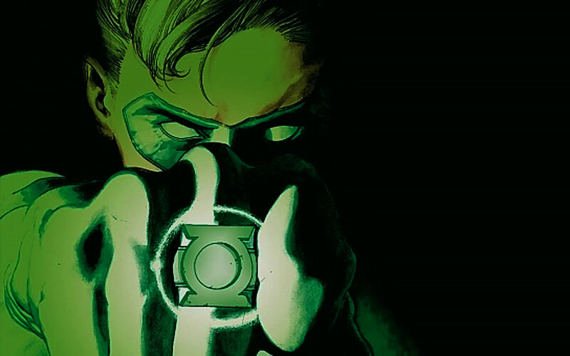 Green Lantern in action