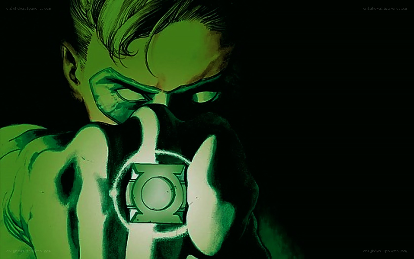 Green Lantern in action