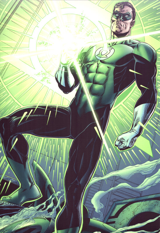 Green Lantern in action