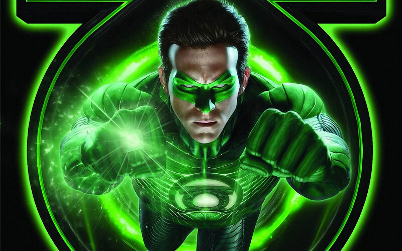 Green Lantern in action