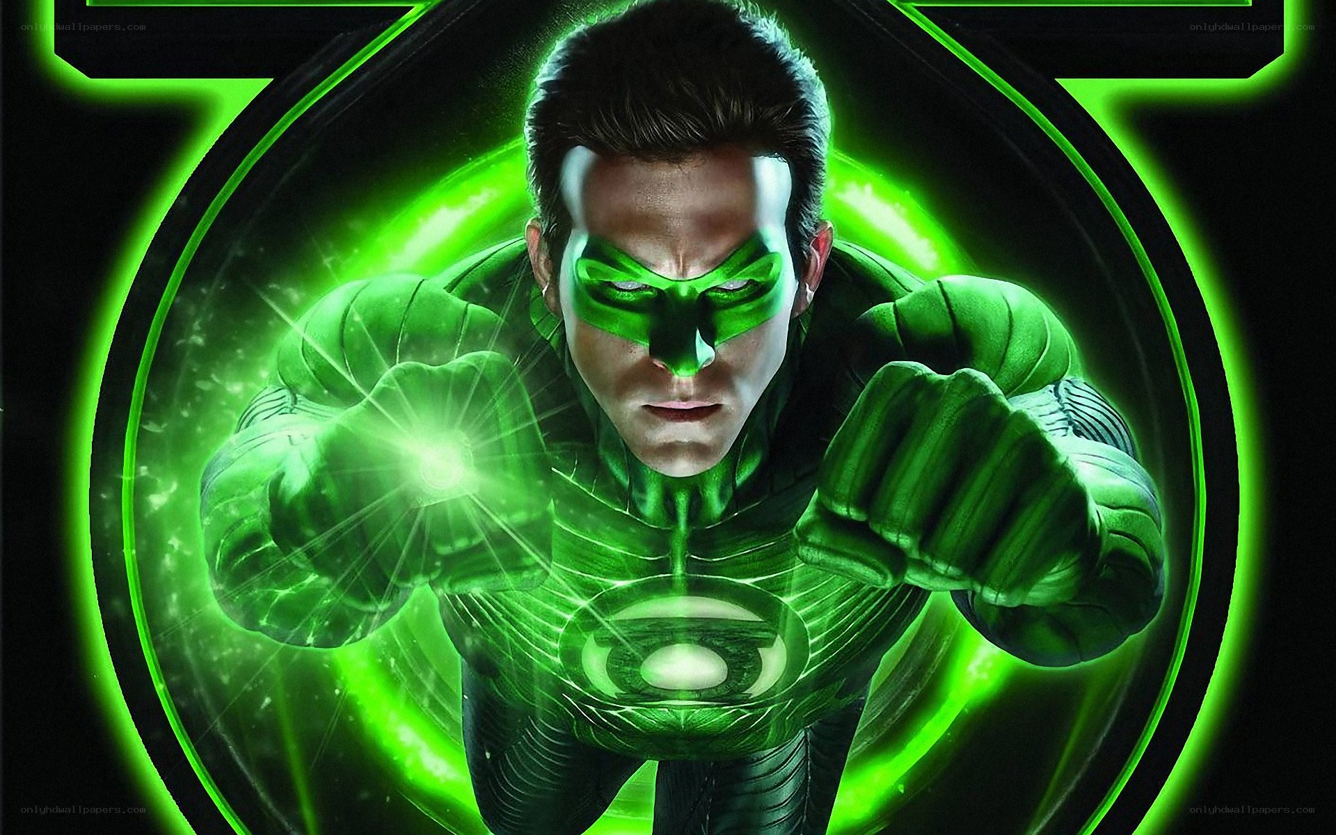 Green Lantern in action