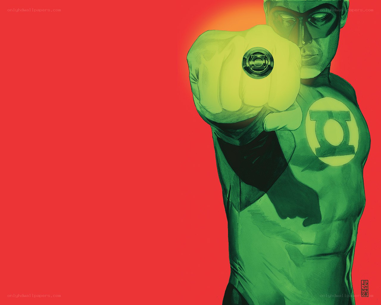 Green Lantern in action