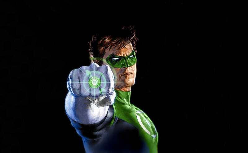 Green Lantern in action