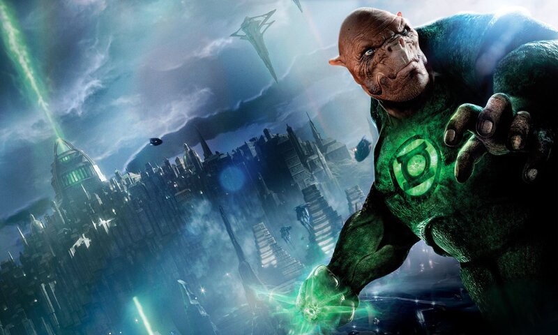 Green Lantern in action