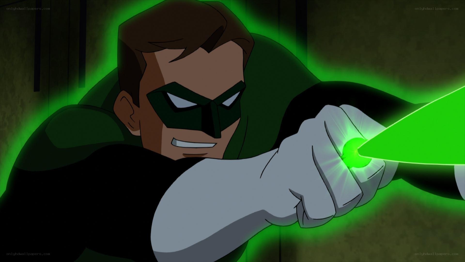 Green Lantern in action