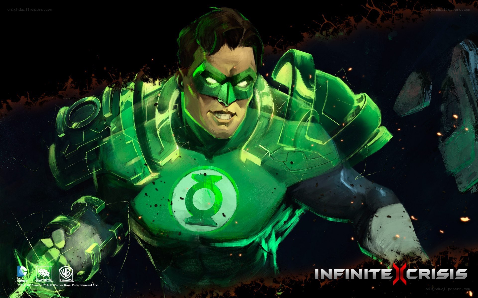 Green Lantern in action