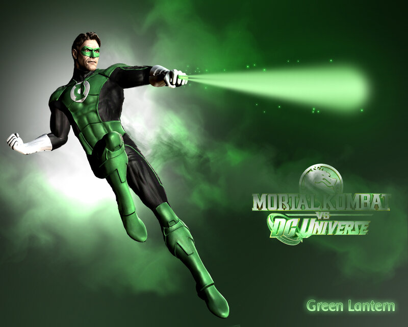 Green Lantern in action