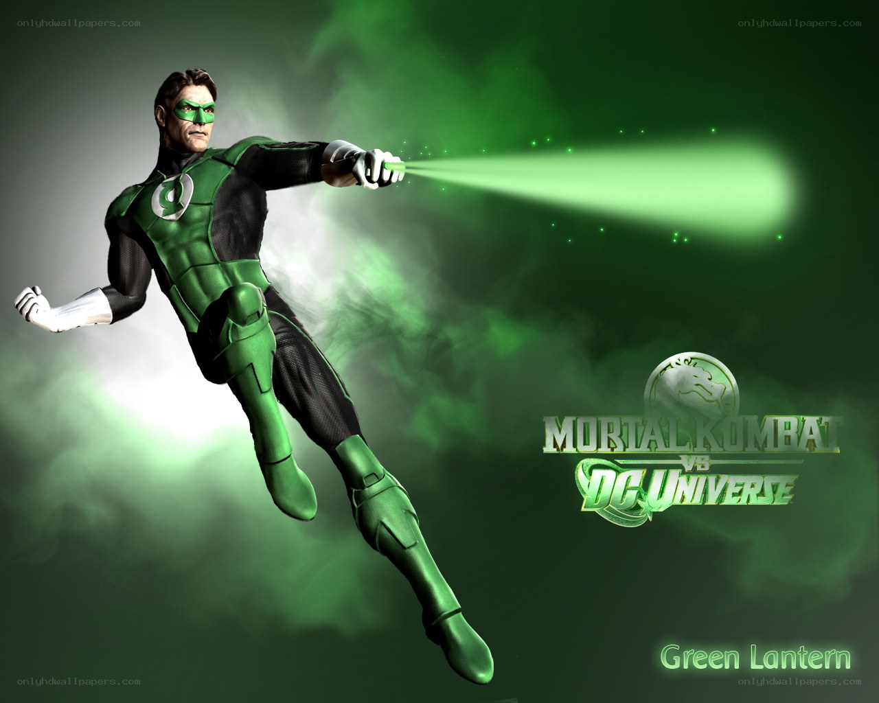 Green Lantern in action