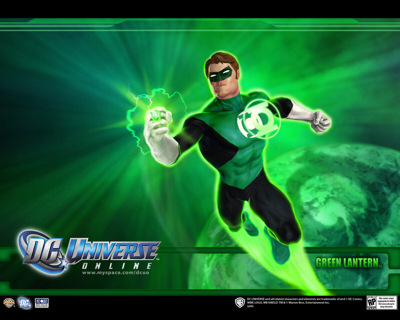 Green Lantern in action
