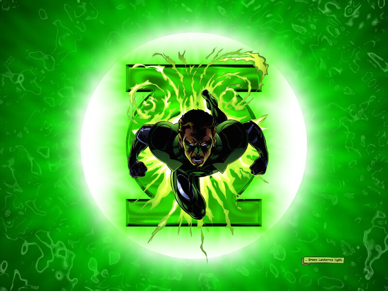 Green Lantern in action