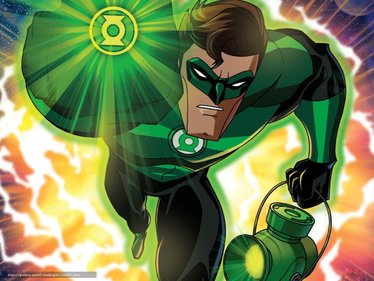 Green Lantern in action