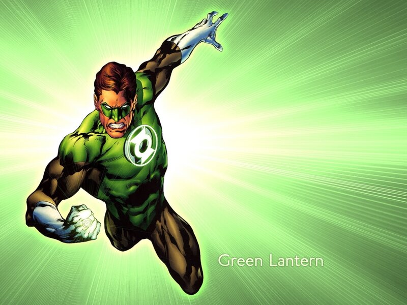 Green Lantern in Flight — Dramatic