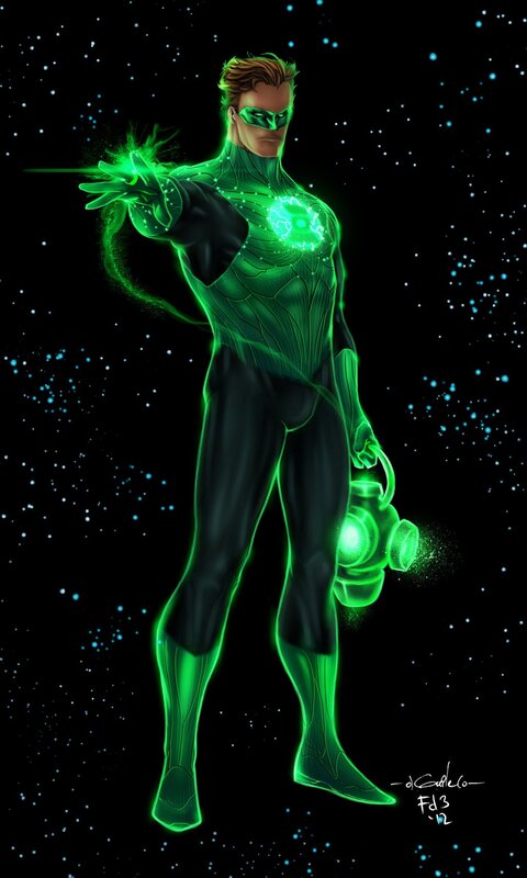 Green Lantern in space
