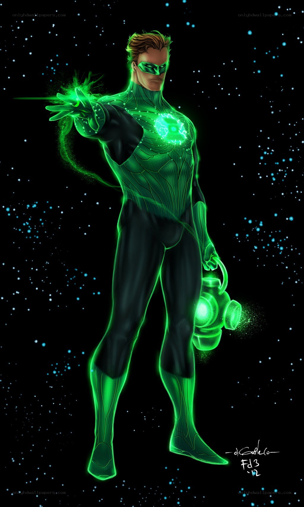 Green Lantern in space