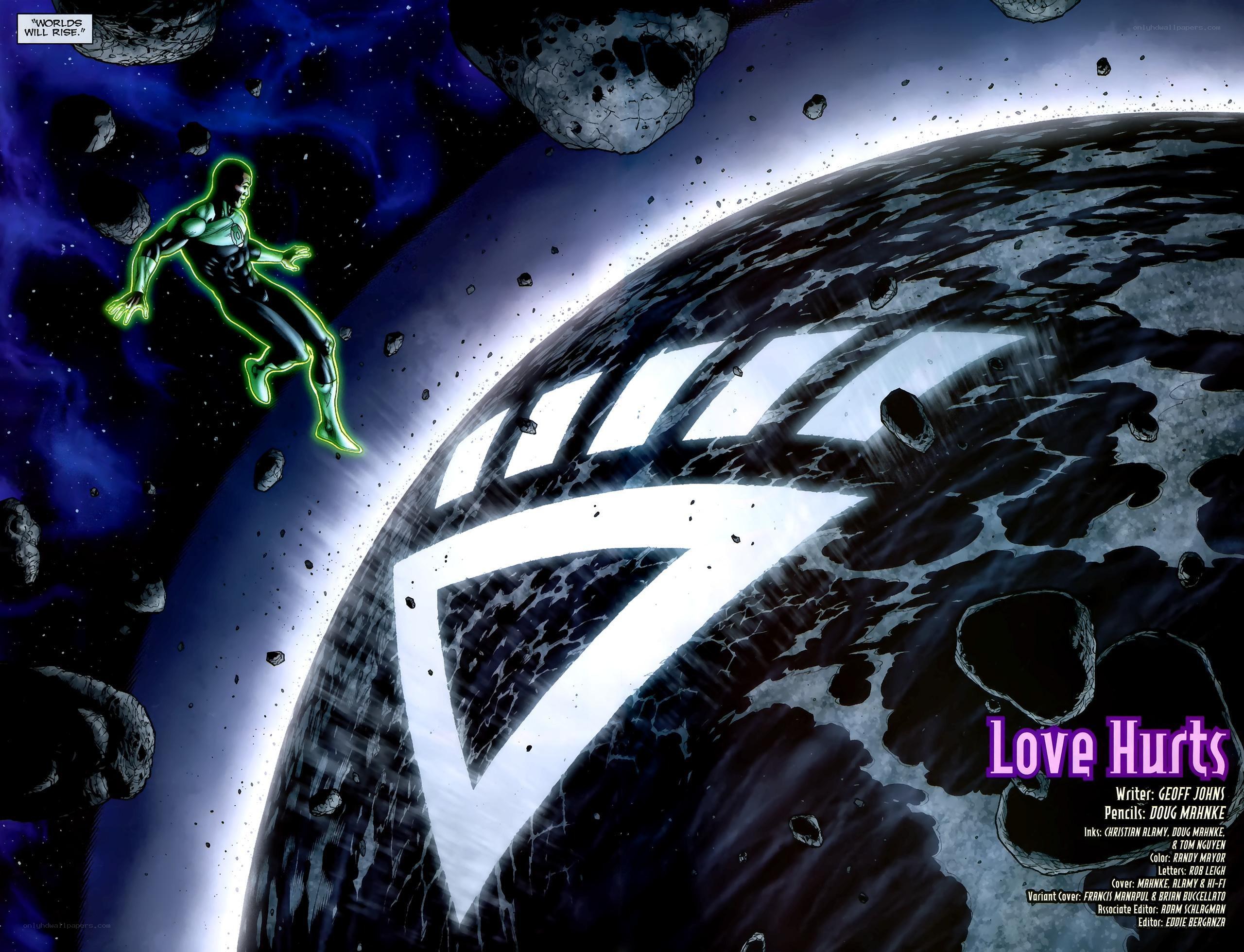 Green Lantern in space