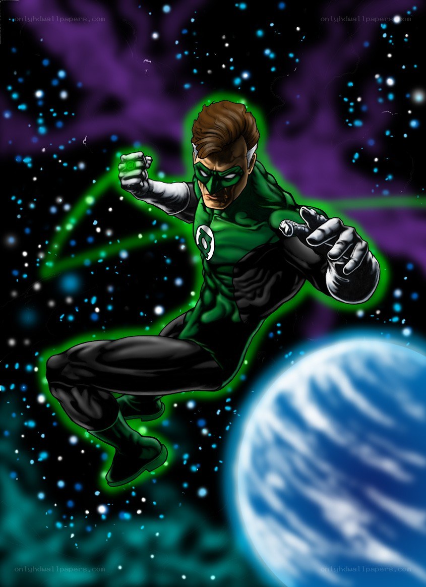 Green Lantern in space
