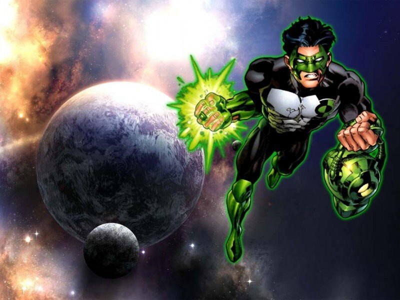 Green Lantern in Space — Dramatic, Comic, Planet