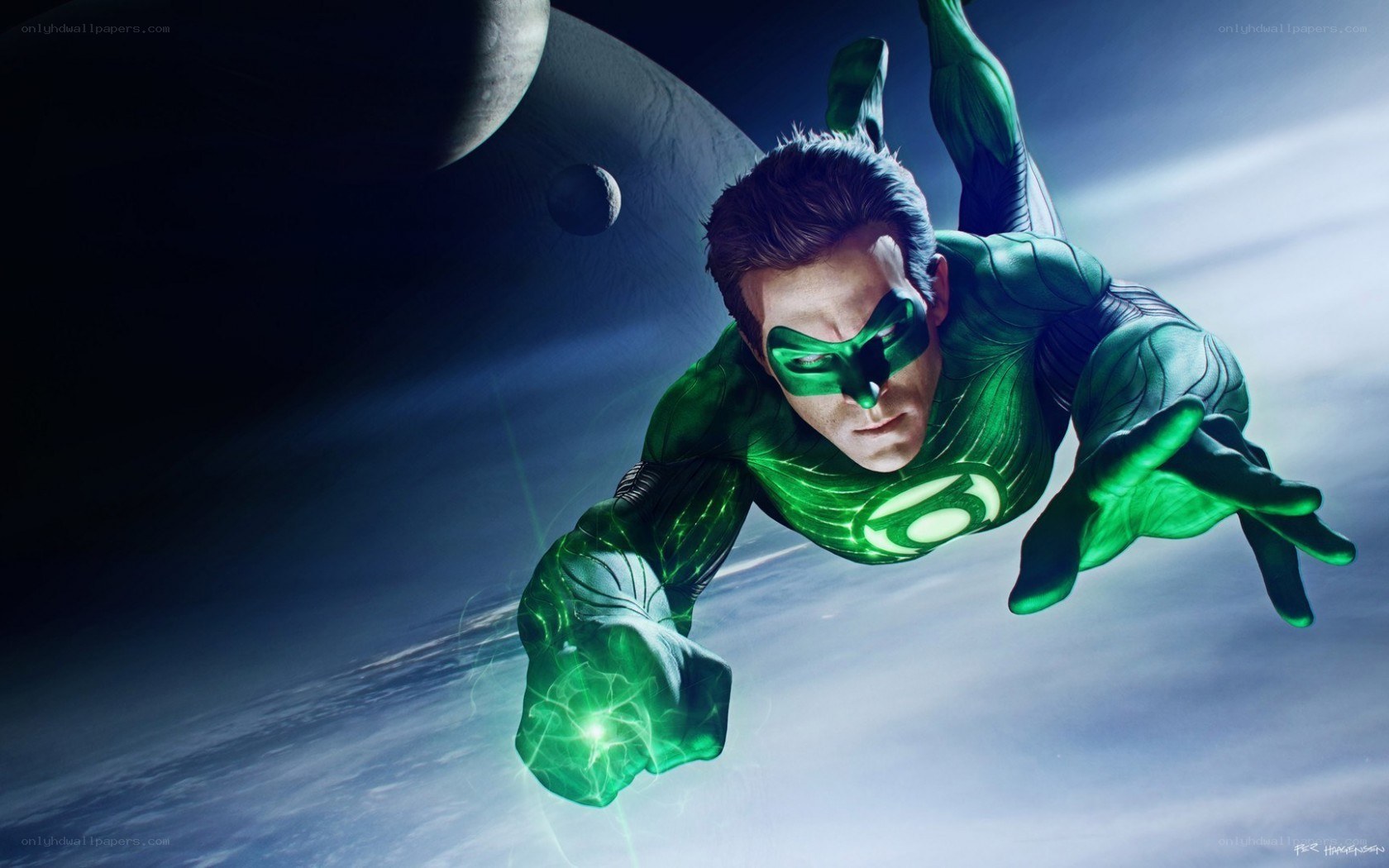 Green Lantern in space