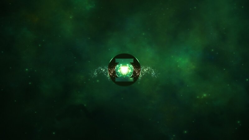 Green Lantern logo in space