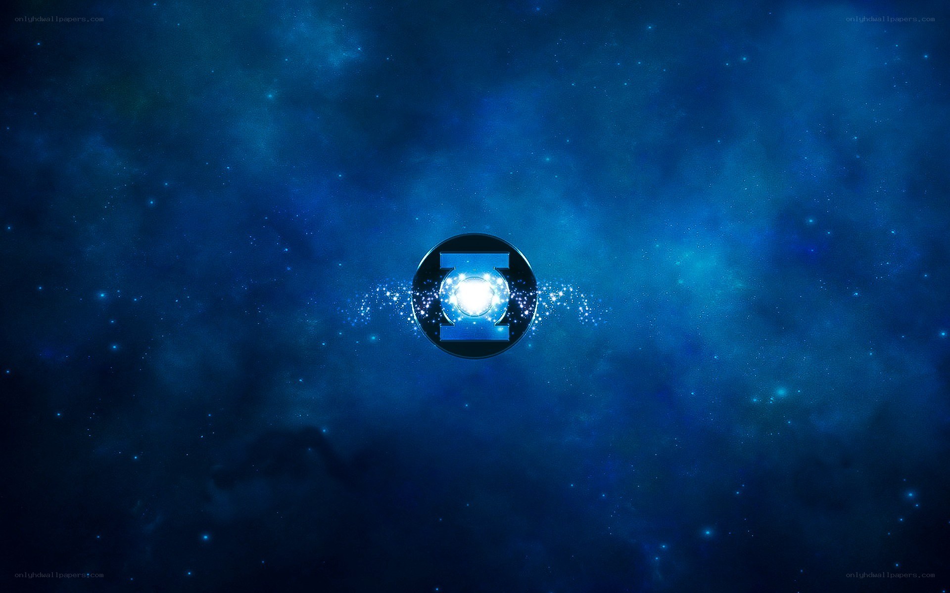 Green Lantern logo in space