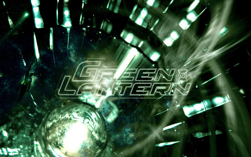 Green Lantern logo in space