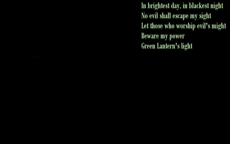 Green Lantern oath text