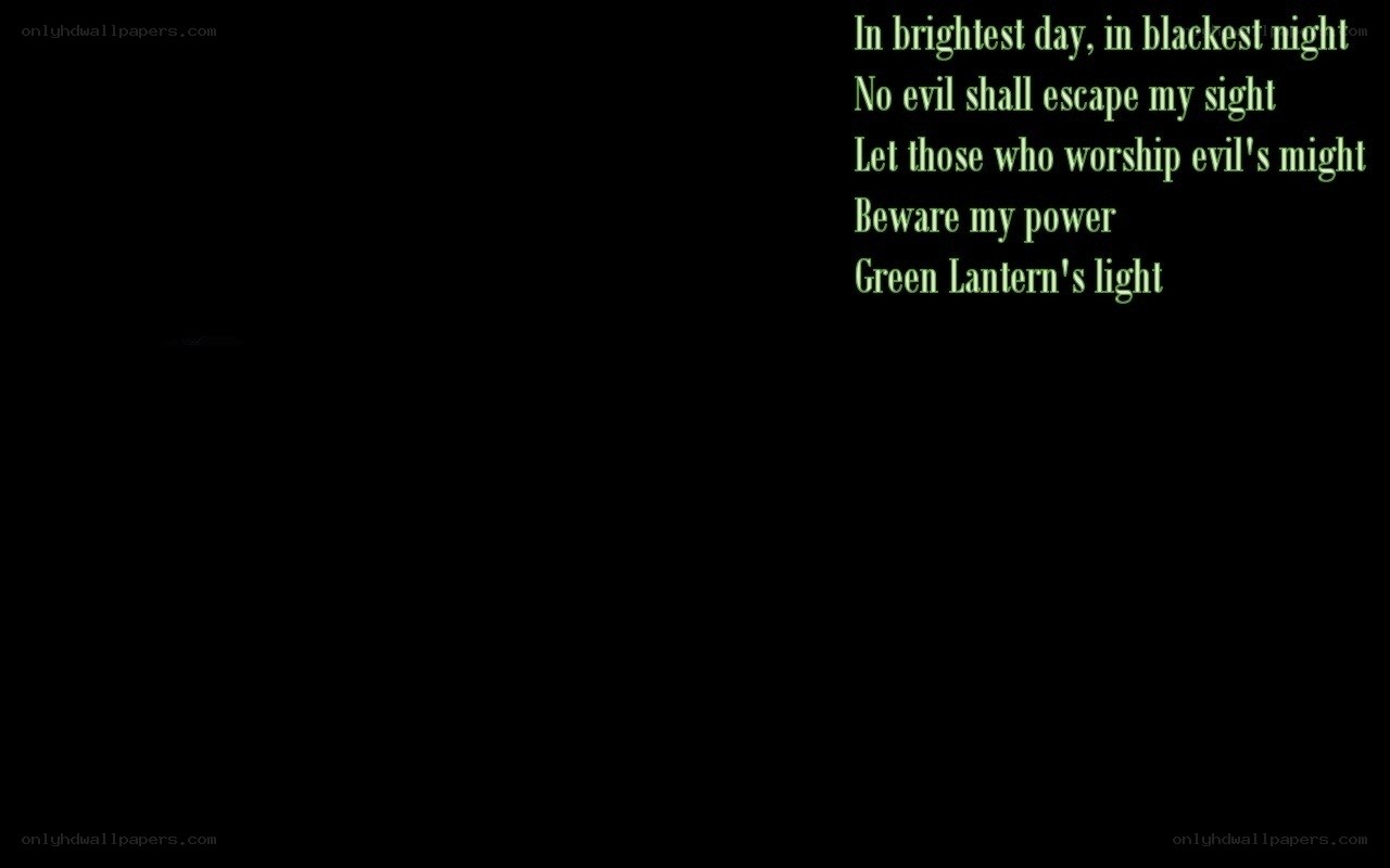 Green Lantern oath text