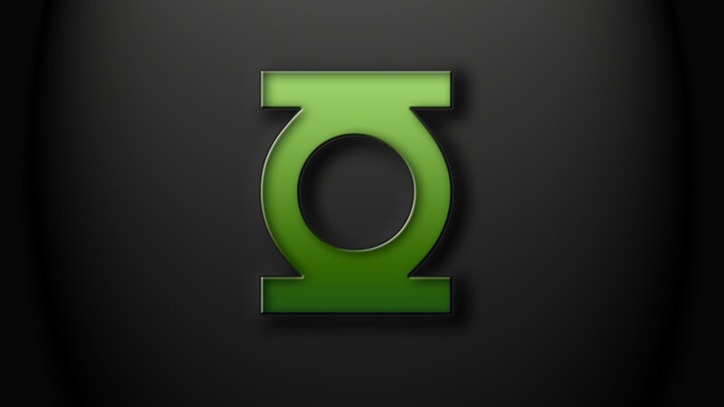 Green Lantern Symbol — Dark, 3d Render