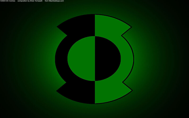 Green Lantern Symbol — Dark, Vector Art