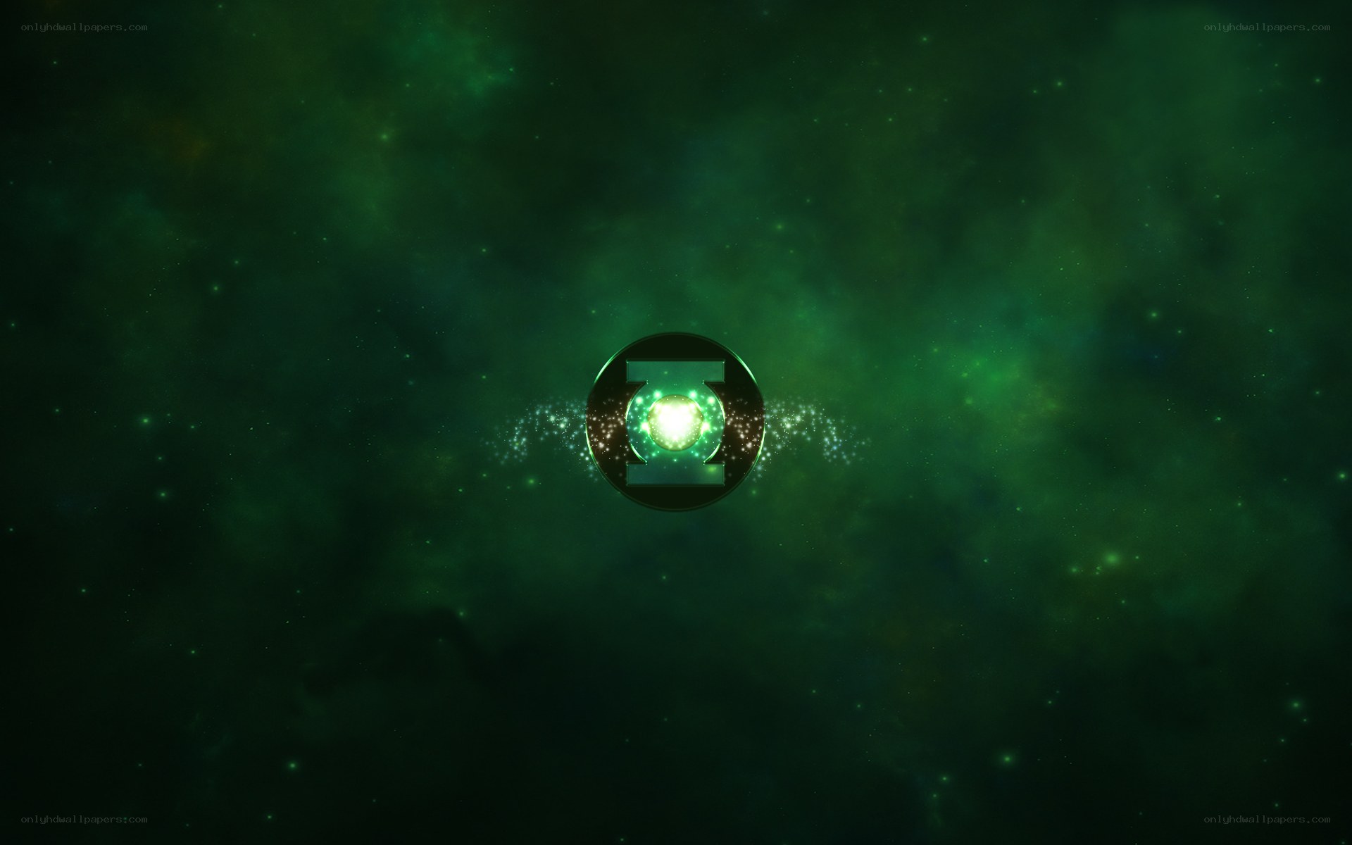 Green Lantern symbol in space