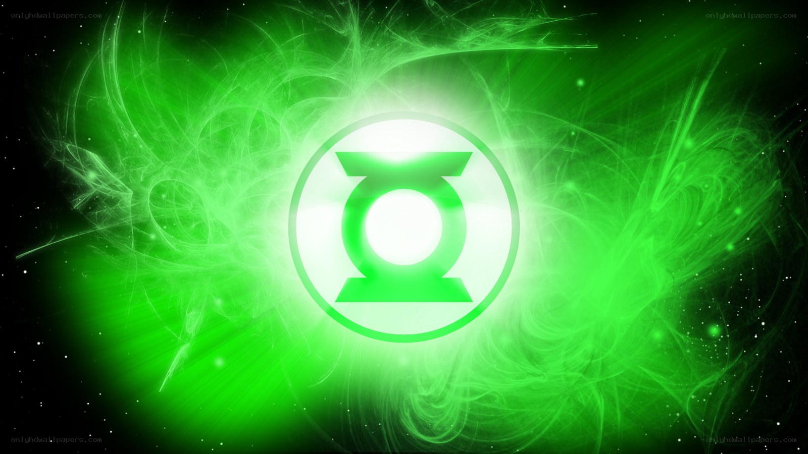 Green Lantern symbol in space