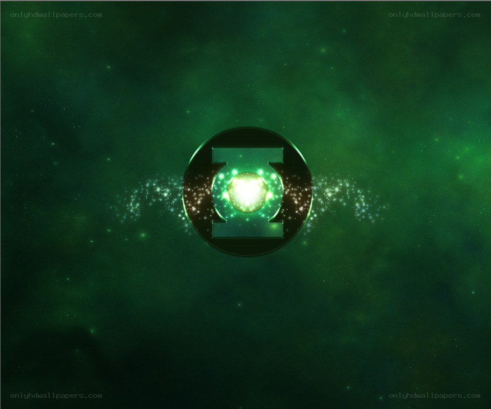 Green Lantern symbol in space