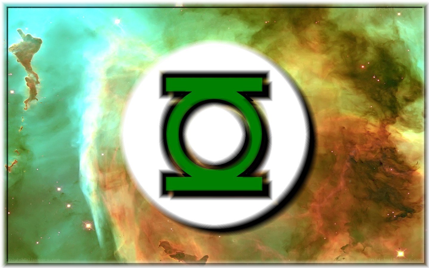 Green Lantern symbol in space