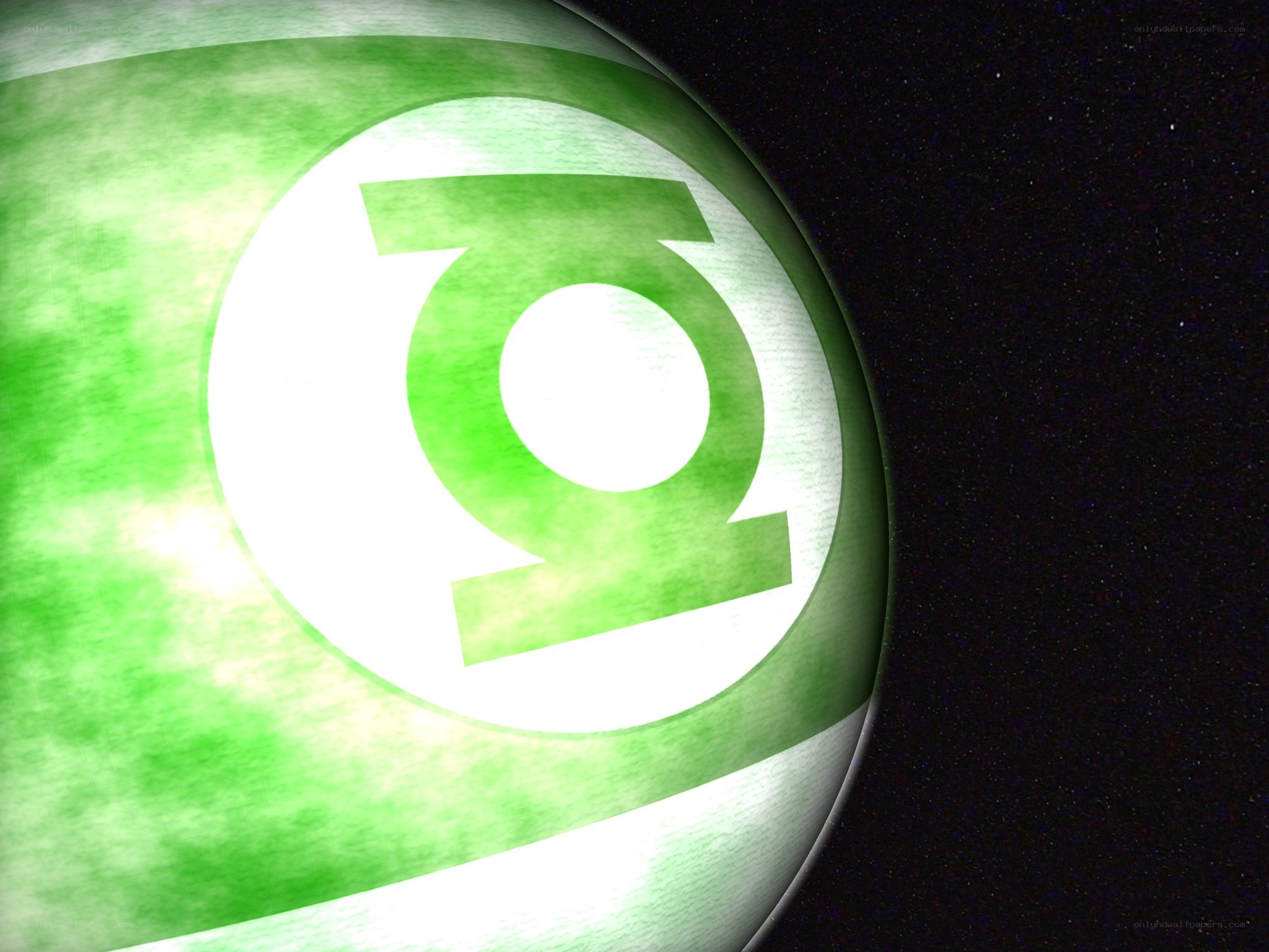 Green Lantern symbol in space