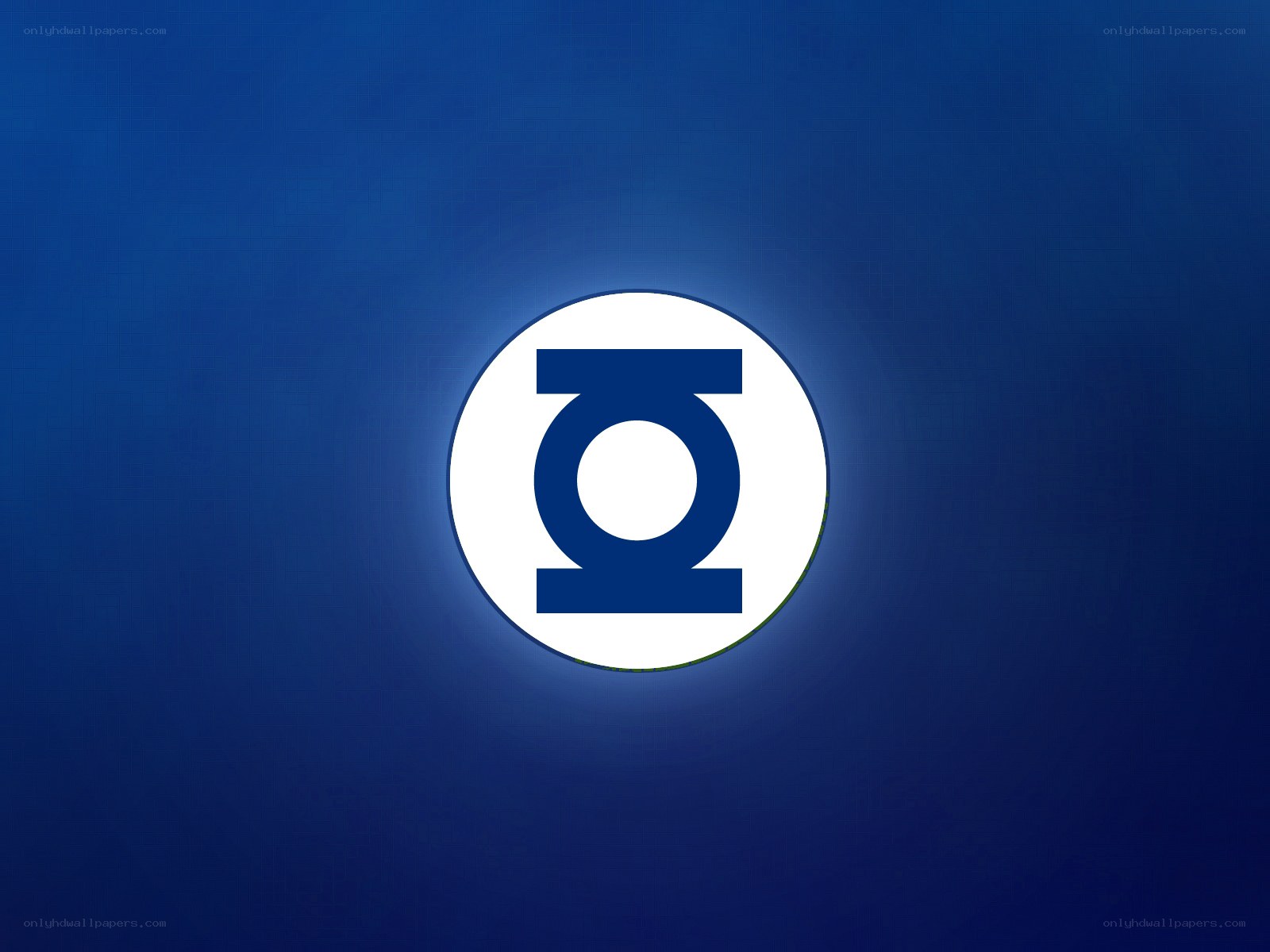Green Lantern symbol on blue