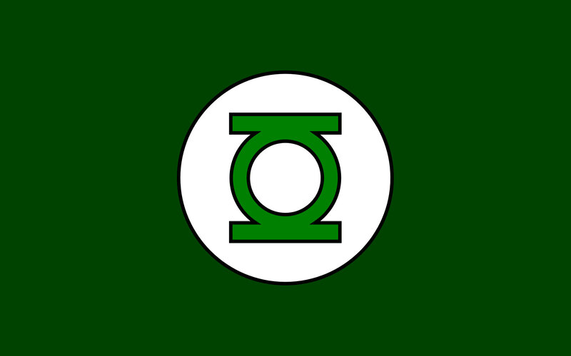 Green Lantern symbol on green background