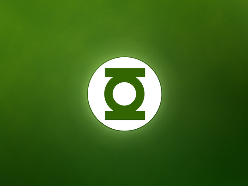 Green Lantern symbol on green background